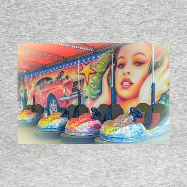 Colourful fairground dodgems, Brighton by millroadgirl